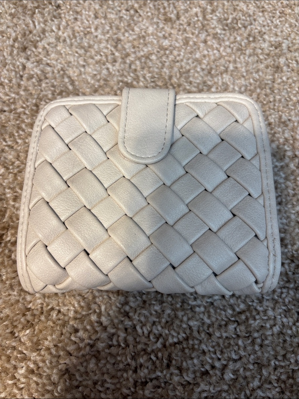 Time and Tru Woven Snap-Top Wallet - Cream